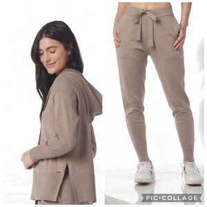 Glyder Limitless Movement Viscose Tan Hoodie and Jogger Set XL